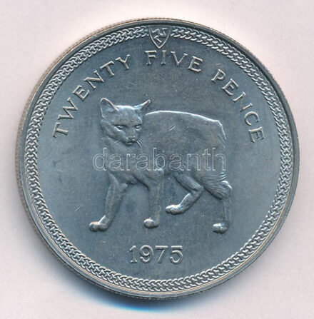 Man-szigetek 1975. 25p Cu-Ni 'Manx macska' T:1- Isle of Man 1975. 25 Pence Cu-Ni 'Manx cat' C:AU