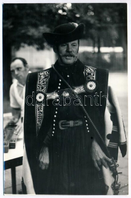 Hortobágyi csikós, amatőr művészfotó, jelzés nélkül, 14x9 cm