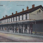 1916 Marosvásárhely, Targu Mures; vasútállomás. Porjes S. Sándor kiadása / railway station (fa)