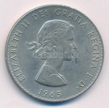 Nagy-Britannia 1965. 1C Cu-Ni 'II. Erzsébet / Churchill' T:2 United Kingdom 1965. 1 Crown Cu-Ni 'Elizabeth II / Churchill' C:XF Krause KM#910