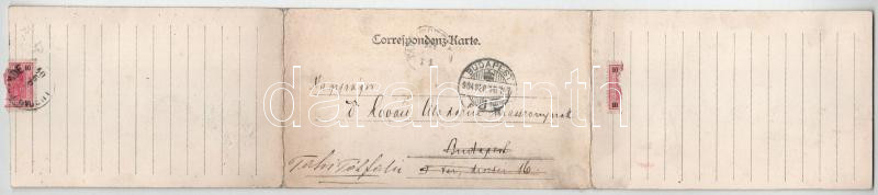 1904 Veli Losinj, Lussingrande; 3-tiled folding panoramacard - Image 2