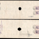 cca 1930 5 db váltó klf címletek illetékbélyeggel - Image 4