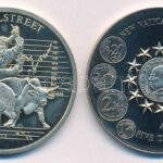 Libéria 2000. 5D Cu-Ni 'Wall Street' kapszulában + 2004. 5D Cu-Ni 'Új vatikáni érmék' kapszulában T:PP Liberia 2000. 5 Dollars Cu-Ni 'Wall Street' in capsule + 2004. 5 Dollars Cu-Ni 'New Vatican Coins' in capsule C:PP