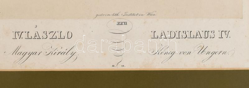cca 1828-1838 Josef Kriehuber (1800-1876) - Moritz von Schwind (1804-1871): IV. Laszlo Magyar Király /Ladislaus IV König von Ungern, színezett litográfiák, papír, In: Schwind, Moritz von - Kriehuber, Josef Magyar vezérek Hertzegek és - Image 2