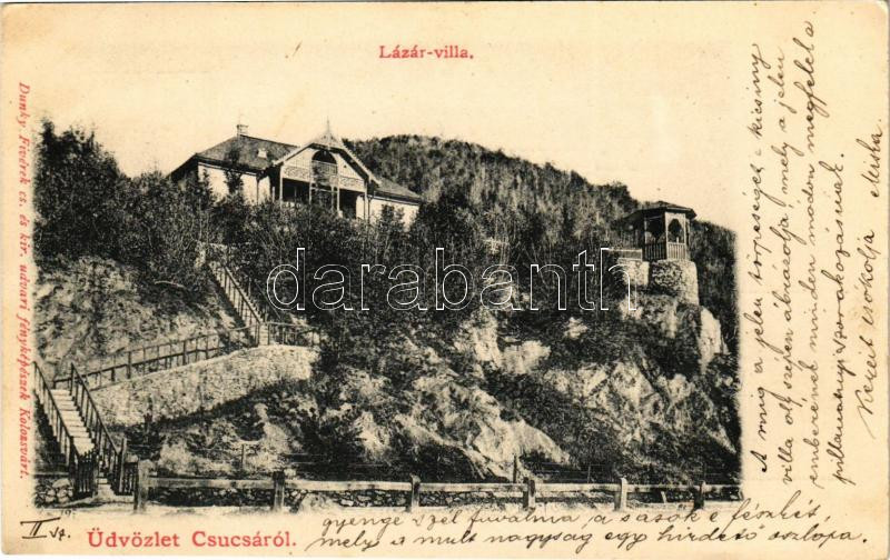 Csucsa, Ciucea; Lázár villa. Dunky fivérek fényképészek kiadása / villa (EB)