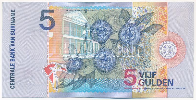 Suriname 2000. 5G T:II hajtatlan, gyűrődés Suriname 2000. 5 Gulden C:XF unfolded, crease Krause P#146 - Image 2