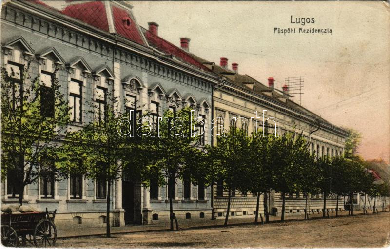1909 Lugos, Lugoj; Püspöki rezidencia. Auspitz Adolf kiadása / bishop's residence (EK)