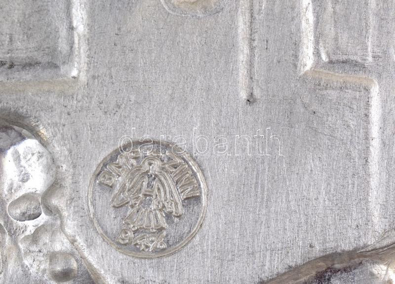 BMF ón emlék falitál: Auf der Pirsch 1903. jelzett, d: 23 cm - Image 2