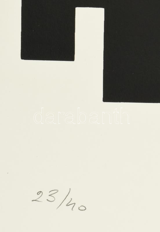 Hetey Katalin (1924-2010): Rész egész. Szitanyomat, papír. Jelzett. Számozott (23/40). Lapméret: 54x43 cm / Screenprint on paper, signed, numbered (23/40). - Image 3