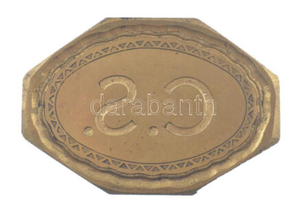 DN 'C.S.' Cu-Zn pecsétnyomó véset (43x70mm)