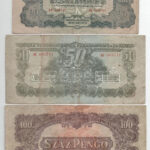 1944. 1P-100P (7xklf) 'A Vöröshadsereg Parancsnoksága' T:III,III- közte szép papír, folt, szakadás - Image 3
