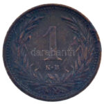 1892KB 1f bronz Körmöcbánya T:2 több durva ph. Hungary 1892KB 1 Fillér bronze Kremnitz C:XF hard edge errors Adamo K1 - Image 2