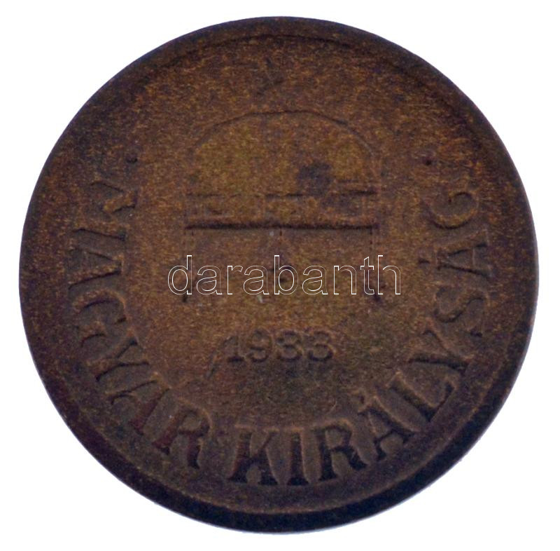 1933. 2f bronz T:3 Adamo P2