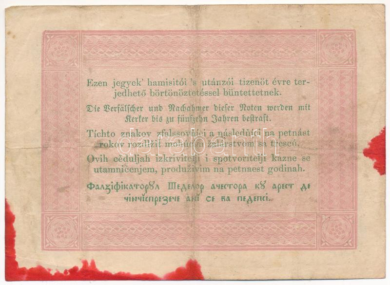 1848. 5Ft 'Kossuth bankó' vörösesbarna, piros tintafolttal (érvénytelenítés?) T:III Adamo G109 - Image 2