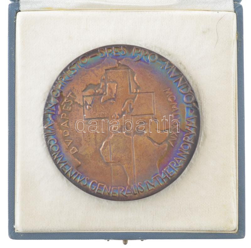Nagy István János (1938-) 1984. 'VII. Conventus Generalis Lutheranorum (VII. Evangélikus Közgyűlés) - Budapest' kétoldalas öntött bronz plakett tokban (89mm) - Image 2