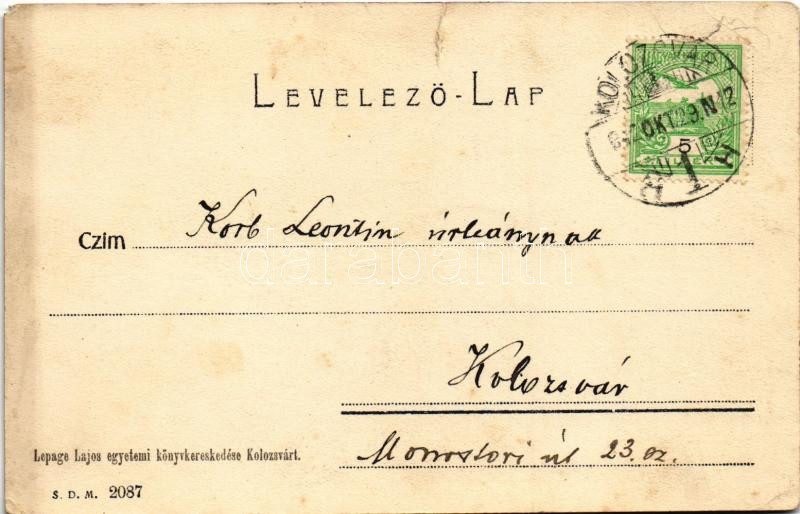 1912 Kolozsvár, Cluj; Bethlen bástya. Lepage Lajos kiadása / bastion tower (b) - Image 2