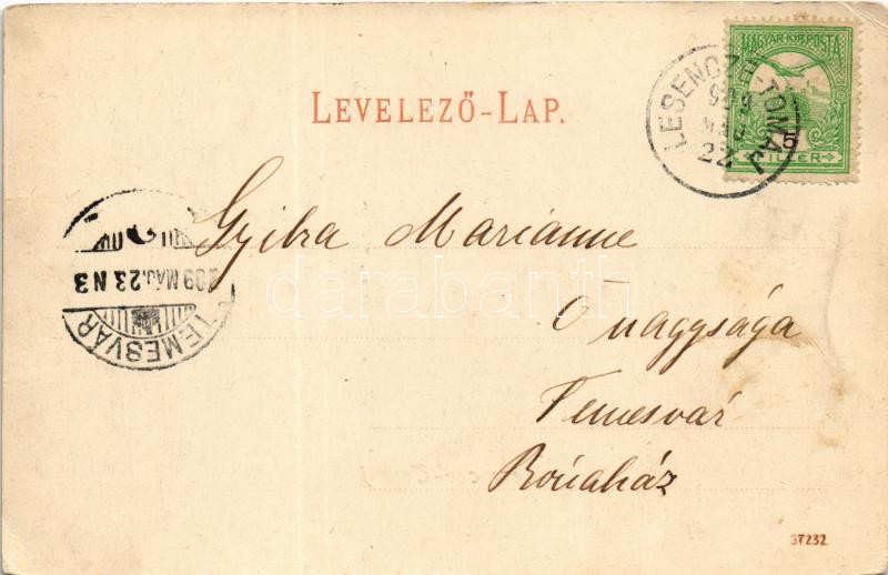 1909 Lesencetomaj, Lesencze-Tomaj (Keszthelyi-fennsík); Hertelendy kastély (EK) - Image 2