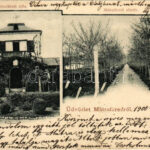 1900 Mátrafüred (Gyöngyös), villa, sétatér. Adler Zsigmond kiadása (lyuk / pinhole)