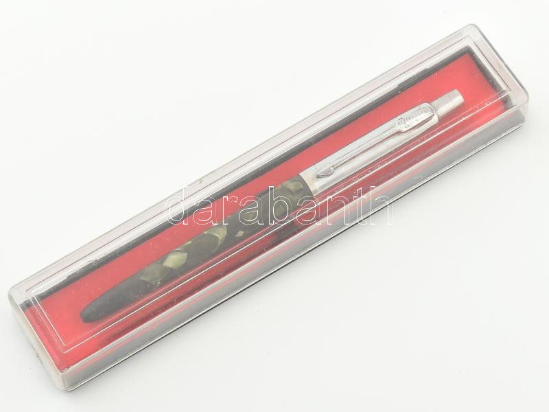 Vintage Parker formájú zöld márványos golyóstoll - Image 2
