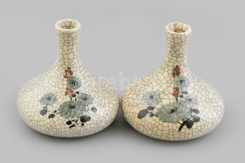Keleti vázapár, jelzés nélkül, hibátlan, m: 12 cm