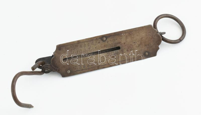 Antik kézi mérleg, kopott, h: 25 cm - Image 2