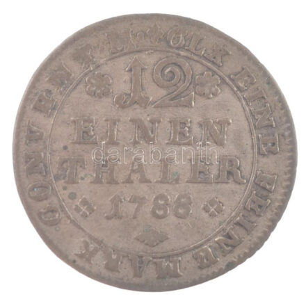 Német Államok / Brunswick-Wolfenbüttel Hercegség 1788MD 1/12 Tallér Ag (2,98g) T:2- German States / Principality of Brunswick-Wolfenbüttel 1788MC 1/12 Thaler Ag (2,98g) C:VF Krause KM#970