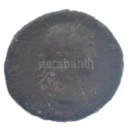 Római Birodalom / Róma / Traianus ~114-117. AE As bronz (10,87g) T:3 patina Roman Empire / Rome / Trajan 114-117. As bronze 'IMP CAES [NER TRAIA]NO OPTIMO AVG [GER DAC PM TRP COS VI P P] / [SENATVS POPVLVSQVE ROMANVS S-C]' (10,87g) C:F