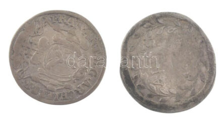 Osztrák Államok / Salzburg 1717. 2kr Ag 'Franz Anton von Harrach' (1,02g) + Német államok / Frankfurt ~1638-1648. 1A Ag (0,77g) T:2-,3 Austrian States / Salzburg 1717. 2 Kreuzer Ag 'Franz Anton von Harrach' (1,02g) + German States / Frankfurt