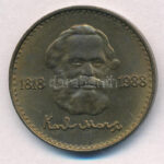 Mongólia 1988. 1T Al-bronze 'Karl Marx' T:2 Mongolia 1988. 1 Tögrög Al-bronze 'Karl Marx' C:XF Krause KM#52