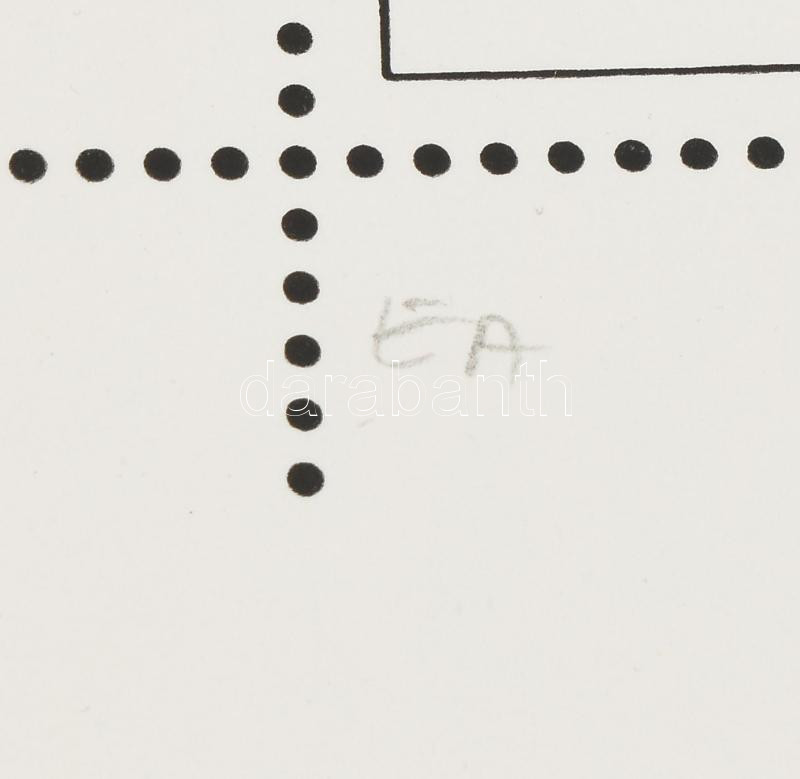 Papp Tibor (1936-2018): Szójáték. Szitanyomat, papír. Jelzett. Művészpéldány E.A. jelzéssel. Kis sérüléssel. 45,5x36 cm. Papp Tibor művészetéből az avantgárd sokszínűségét rekonstruálhatjuk: hagyományos értelemben vett - Image 2