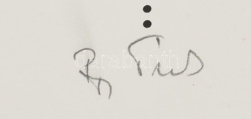 Papp Tibor (1936-2018): Szójáték. Szitanyomat, papír. Jelzett. Művészpéldány E.A. jelzéssel. Kis sérüléssel. 45,5x36 cm. Papp Tibor művészetéből az avantgárd sokszínűségét rekonstruálhatjuk: hagyományos értelemben vett - Image 3