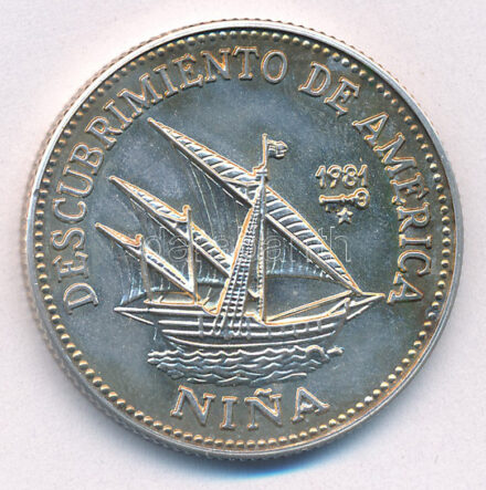 Kuba 1981. 5P Ag 'Nina' T:1 patina Cuba 1981. 5 Pesos Ag 'Nina' C:UNC patina Krause KM#72