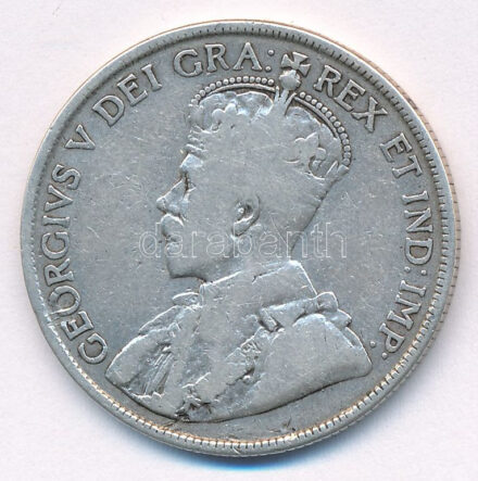 Kanada 1919. 50c Ag 'V. György' T:3 Canada 1919. 50 cents Ag 'George V' C:F Krause KM#25