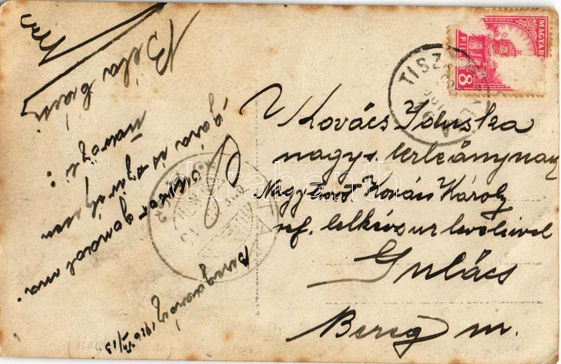 1926 Beregdaróc, Fő utca, református templom. photo (EK) - Image 2