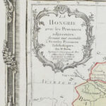 1786 Louis Brion de la Tour (1743-1830): 'La Hongrie avec les Provinces adja centes: formant tout ensemble 2. Grandes Provinces Eclesiastiques.' Magyarország térképe, In: Brion de la Tour: Atlas General Civil, et Ecclesiastique..., kézzel - Image 2
