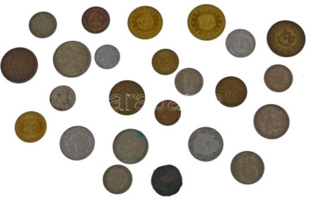 25 darabos vegyes külföldi érmetétel, közte sok portugál érme T:1-,2 25 pieces mixed foreign coin lot, within portuguese coins C:AU,XF