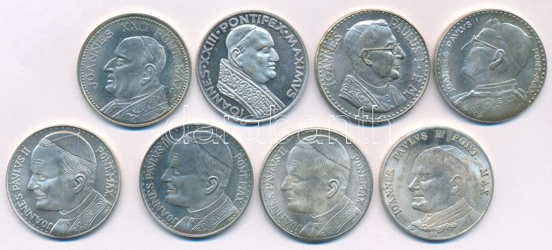 Vatikán DN 8xklf fém és ezüstözött fém emlékérem T:1-2 Vatican ND 8xdiff metal and silvered metal medallions C:UNC-XF