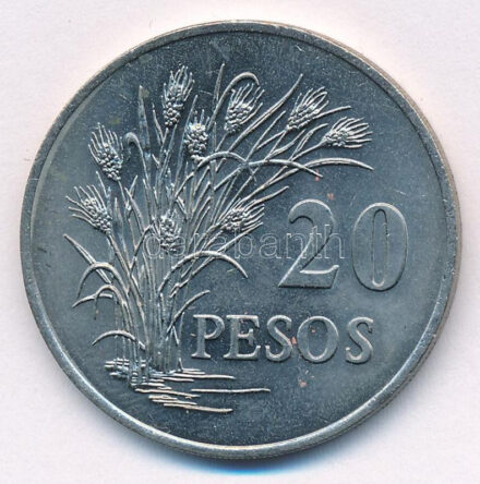 Bissau-Guinea 1977. 20P Cu-Ni 'FAO' T:1- Bissau-Guinea 1977. 20 Pesos Cu-Ni 'FAO' C:AU Krause KM#21