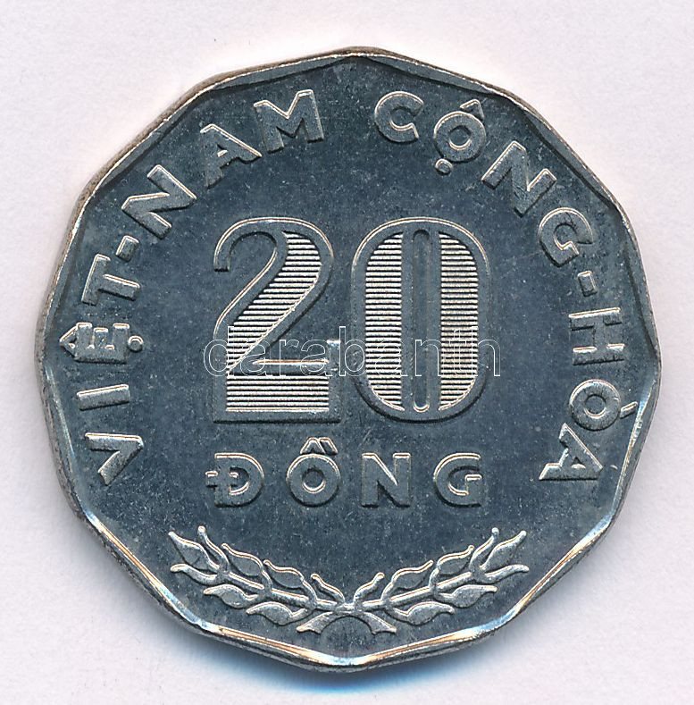 Vietnám 1968. 20D Ni-acél 'FAO' T:1- Vietnam 1968. 20 Dong Ni-Steel 'FAO' C:AU Krause KM#11 - Image 2
