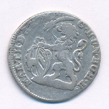 Osztrák Németalföld 1750. 1E Ag 'Mária Terézia' (4,57g) T:3 jusztírozott Austrian Nethrlands 1750. 1 Escalin Ag 'Maria Theresia' (4,57g) C:F adjusted