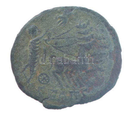 Római Birodalom / Antiochia / I. Constantinus ~337-340. AE4 bronz, posztumusz veret (1,20g) T:2,2- patina Roman Empire / Antioch / Constantine I ~337-340. AE4 bronze, posthumous issue 'DV CONSTANTI-NVS PT AVGG / SMANS' (1,20g) C:XF,VF patina