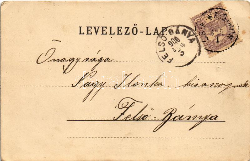 1900 Brassó, Kronstadt, Brasov; Deutsche Mädchen-Schule / német leányiskola / German girls' school, Verlag Julius Müller's Nachf. (EB) - Image 2