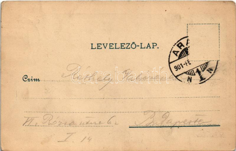 1901 Arad, Városháza. Lengyel L. műintézete / town hall (EK) - Image 2