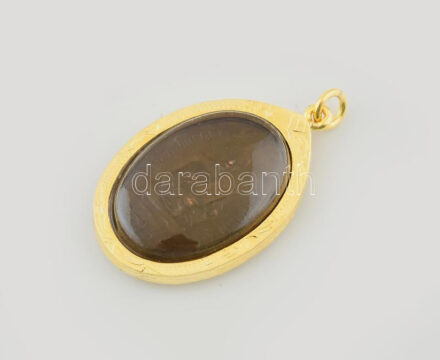 Thaiföldi buddhista amulett medál, 5x3 cm