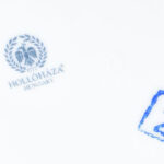 Hollóházi virágmintás leveles kínáló, jelzett, hibátlan, 22x18 cm - Image 3