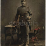1912 Osztrák-magyar katona / WWI K.u.k. military, soldier. photo (vágott / cut)