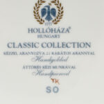 Hollóházi virágmintás kínáló, jelzett, hibátlan, d: 20 cm - Image 2