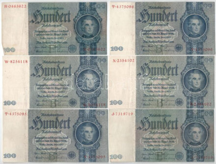 Német Harmadik Birodalom 1935. 100M (6x) T:III German Third Reich 1935. 100 Mark (6x) C:F