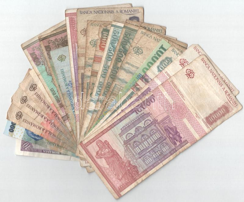 21 darabos román bankjegy tétel T:III,III- 21 pieces banknote lot C: mostly F,VG - Image 2