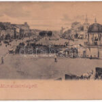 Marosvásárhely, Targu Mures; Fő tér, piac, Bodor kút / well, main square, market (apró szakadás / tiny tear)
